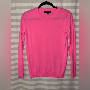 GUC Banana Republic Bright Hot  Pink Merino Crew Neck Sweater Sz m